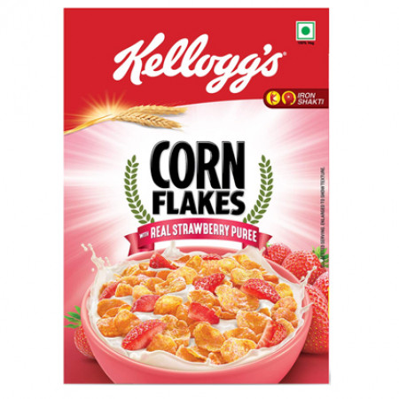 KELLOGGS REAL STRAWBERRY CORNFLAKES 300GM
